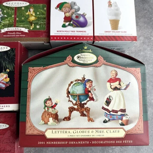 Hallmark ELVES Ornaments Lot Of 18 North Pole Tree Trimmers Mischievous Pixies